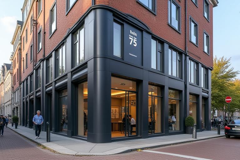 Photo of the DeltaConnect Telecom building at Rokin 75, Amsterdam