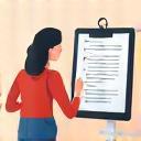 Illustration of filling out a form